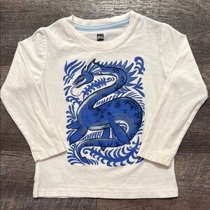 Tea Collection 100% Cotton Long Sleeve Graphic Tee in “Lake Van Dragon” Print